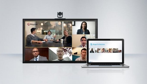 Polycom RealPresence Group Series họp trực tuyến skype for business