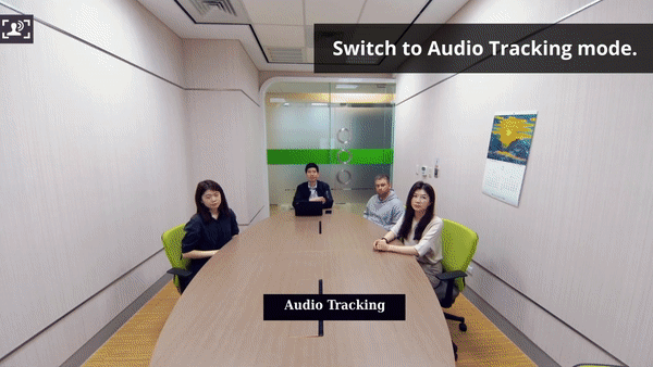 audio tracking trên Camera họp trực tuyến